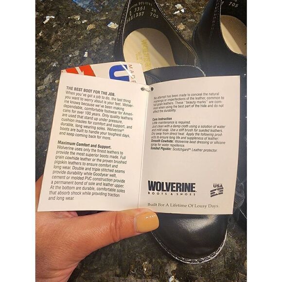 Wolverine vintage Oxford lace up black leather oil resistant shoe size 7 - Picture 6 of 10